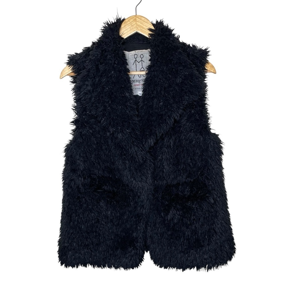 Johnny Was Black Fuzzy Vest